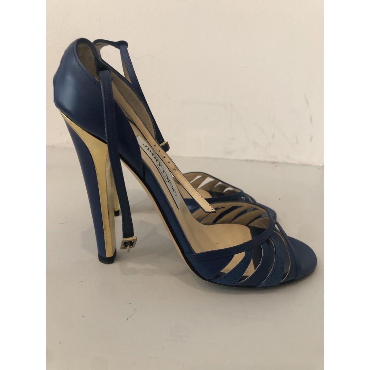 Stylish Blue Strappy Heels By Jimmy Choo